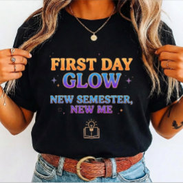 First Day Glow New Semester New Me student's  Tri-Blend Shirt