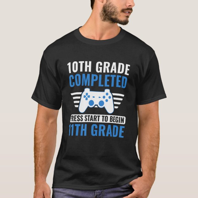 First Day of 11th Grade   Boys Gamer Eleventh Grad T-Shirt (Vorderseite)