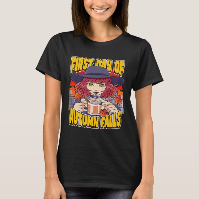 First Day Of Autumn Falls September Autumnal Equin T-Shirt (Vorderseite)