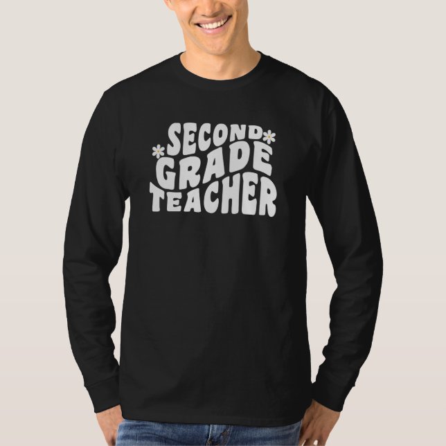 First Day Of Back To School Retro Second Grade Tea T-Shirt (Vorderseite)