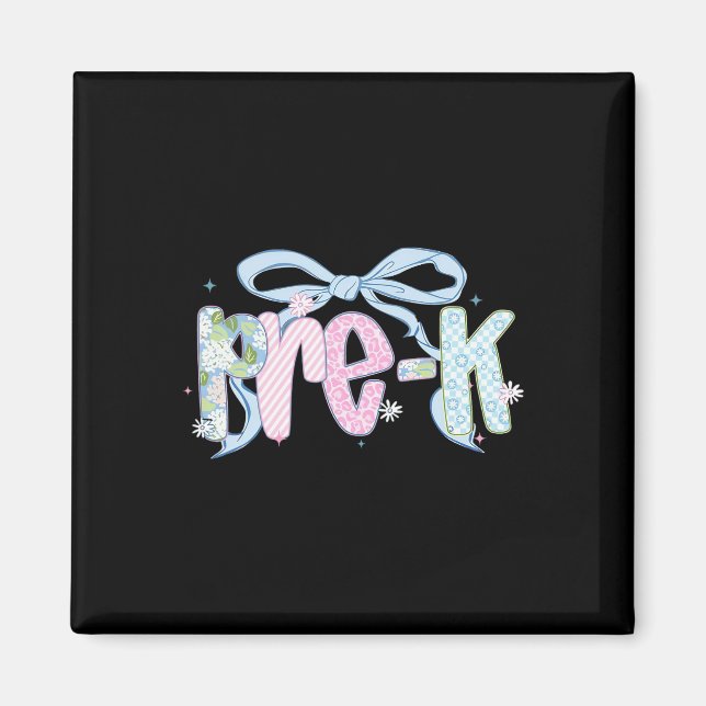 First Day Of Pre-k Floral Bundle For Teacher 2  Magnet (Vorne)