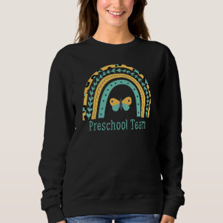First Day of Preschool 2022 Team Rainbow Leopard P Sweatshirt