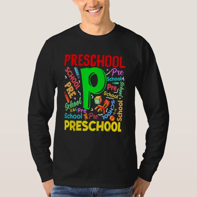 First Day Of Preschool First Day Of School Kids To T-Shirt (Vorderseite)