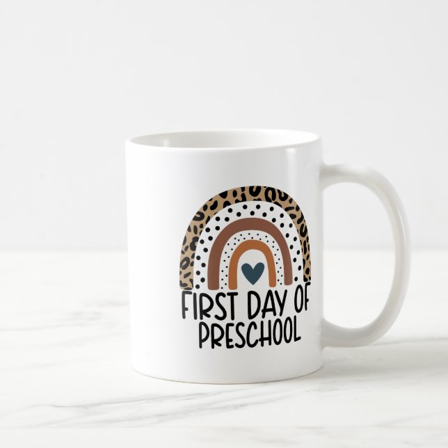 First Day Of Preschool Rainbow Teacher Girls Ck To Kaffeetasse (Rechts)