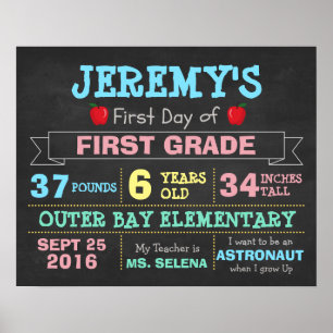 First Day Of School Children's Poster Photo Props
