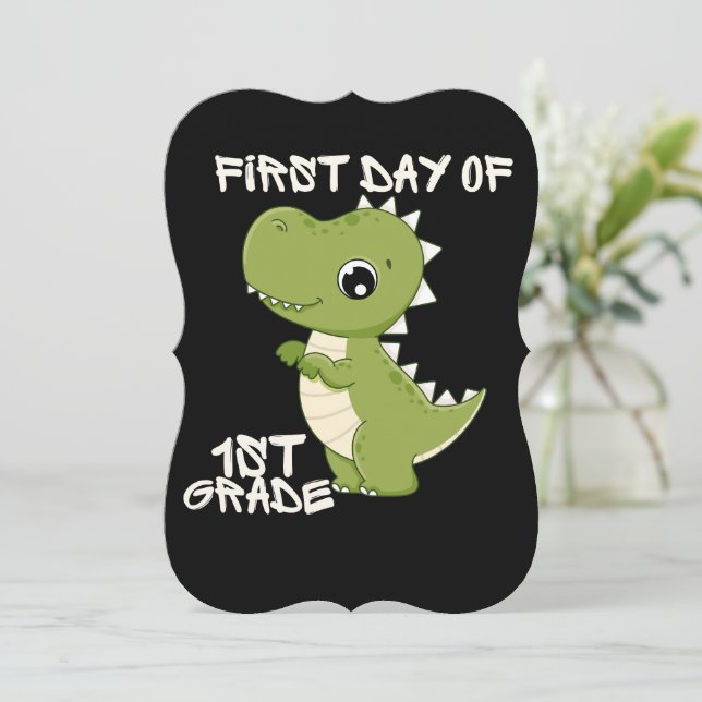 first day of school, first day of first grade einladung (Stehend Vorderseite)