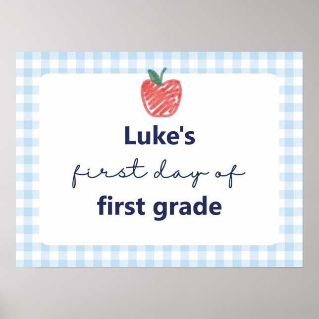 first day of school sign poster (Vorne)