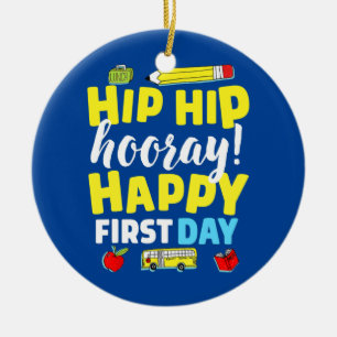 First Day Of School Teacher Child Back To School  Keramik Ornament