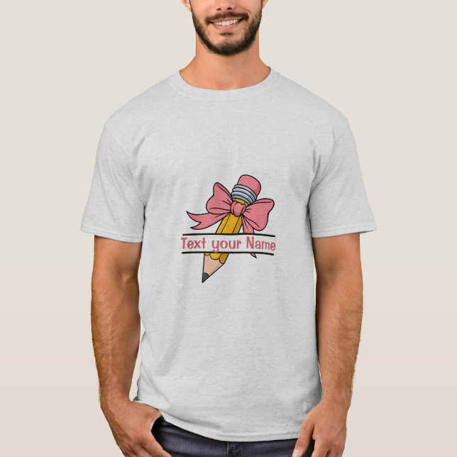 First day of school with options to personalize  T-Shirt (Vorderseite)