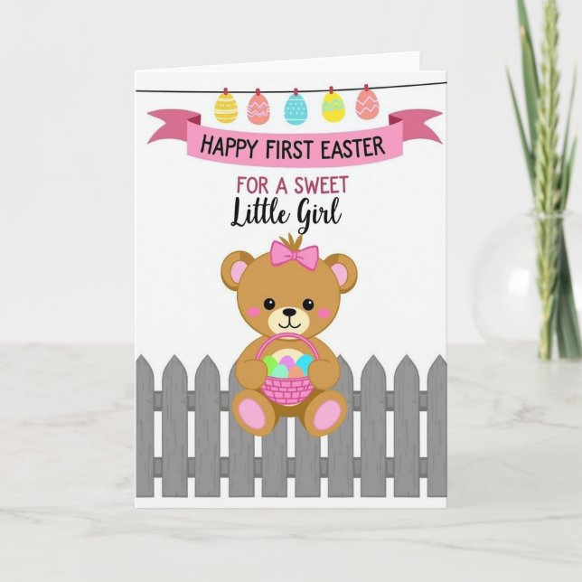 First Easter Sweet Girl Card Karte (Vorderseite)