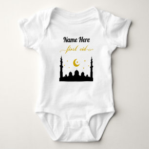 First Eid Individuelle Name Baby Bodysuit Baby Strampler