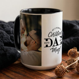 First Father’s Day Certified Dad Mug New Dad Photo Tasse