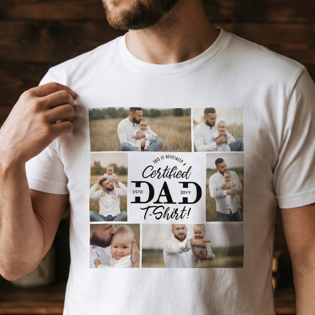 First Father’s Day Certified Dad New Dad Photo Tri-Blend Shirt (First Father’s Day Certified Dad New Dad Photo Tri-Blend Shirt)