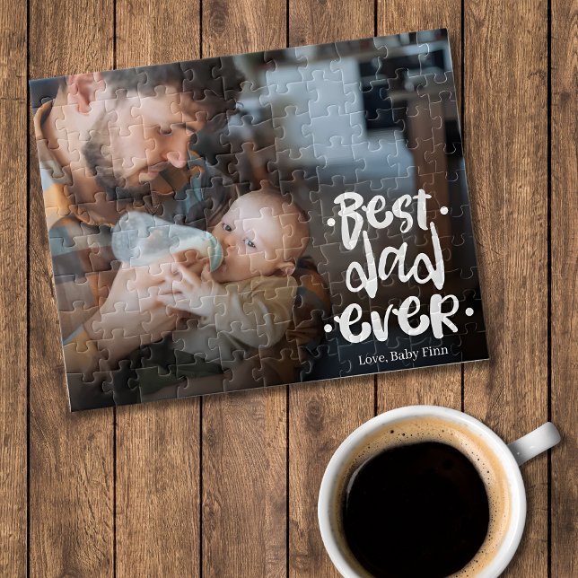 First Father’s Day Custom Photo Gift Best Dad Ever Puzzle (Von Creator hochgeladen)