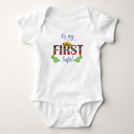 First Fiesta Boy Birthday One-Piece Bodysuit Baby Strampler