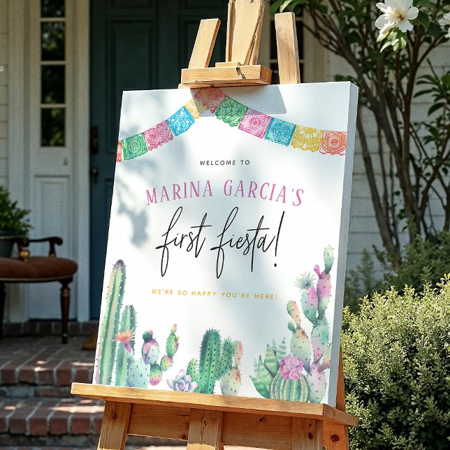 First Fiesta Cactus Girl Birthday Poster (Von Creator hochgeladen)