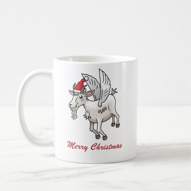 First flight of the Christmas goat Kaffeetasse (Links)