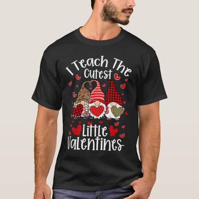 First Grade Valentines Day Gnome Teacher Valentine T-Shirt (Vorderseite)