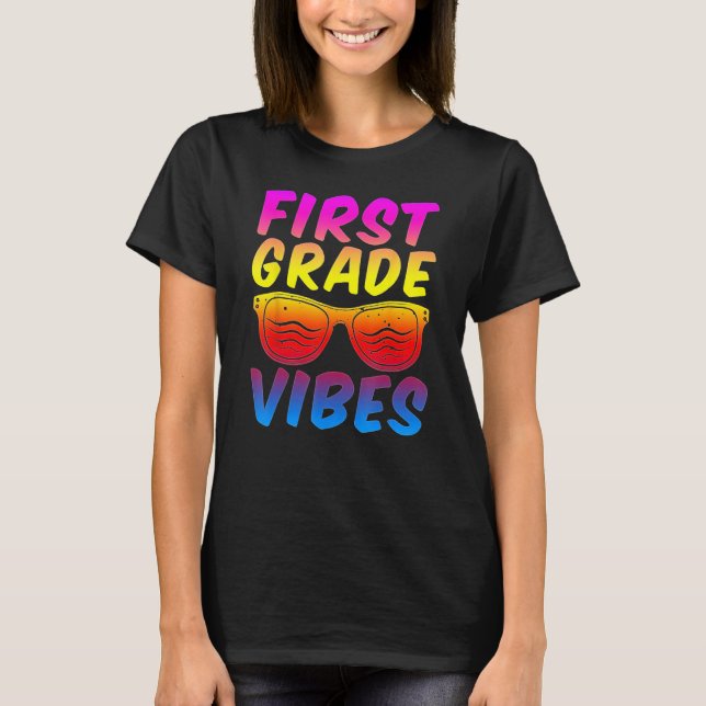 First Grade Vibes First Day Of 1st Grade Kids Back T-Shirt (Vorderseite)