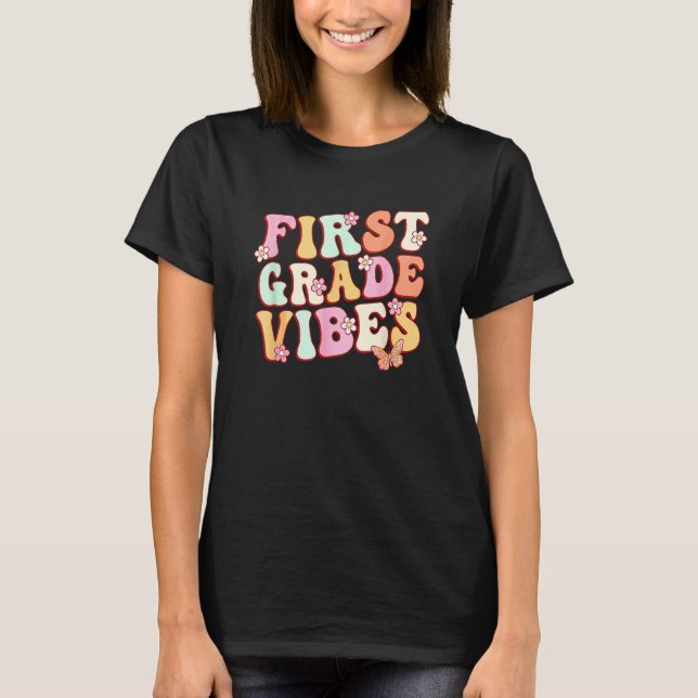 First Grade Vibes Hello Team 1st Grade Teacher Kid T-Shirt (Vorderseite)