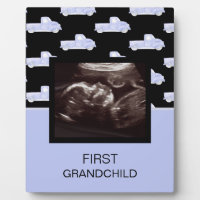 First Grandchild Blue Ultrasound Grandmuttergift