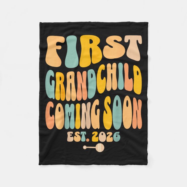 First Granhild Coming Soon 2026 Baby Announcement  Fleecedecke (Vorderseite)