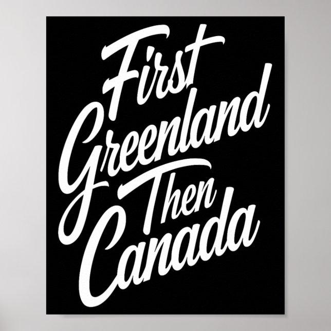First Greenland als Canada US Map Trump Poster (Vorne)