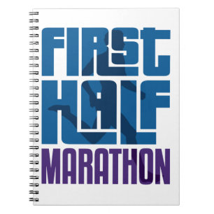 First Half Marathon 13.1 Miles Notizblock