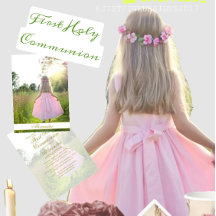 First Holy Communion Custom Gold Color Photo 