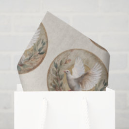 First Holy Communion Dove Vintage Christian Theme Seidenpapier