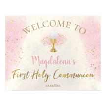 First Holy Communion girl welcome 