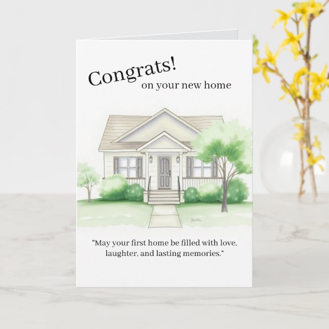 First Home Purchase Card  Karte (Gelbe Blume)