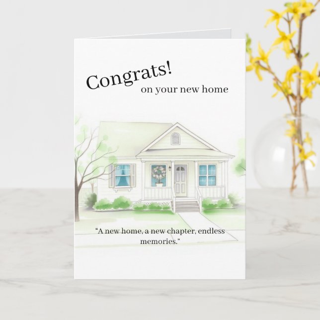 First Home Purchase Card  Karte (Gelbe Blume)