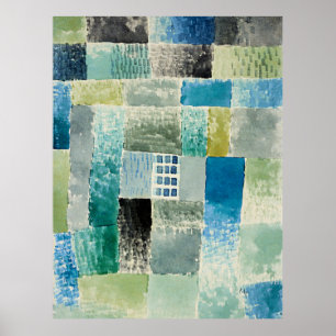 First House in a Settlement von Paul Klee, Poster