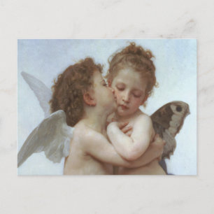 First Kiss - Beautiful Angel Painting Postkarte