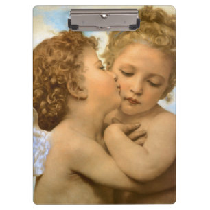 First Kiss (Engeldetails) von Bouguereau Klemmbrett
