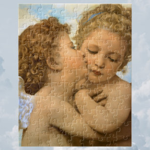 First Kiss (Engeldetails) von Bouguereau Puzzle