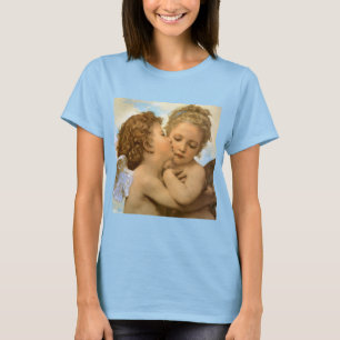 First Kiss (Engeldetails) von Bouguereau T-Shirt