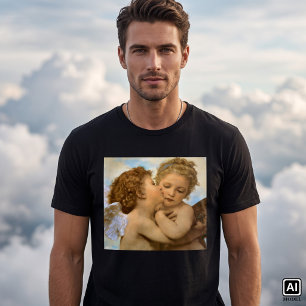 First Kiss (Engeldetails) von Bouguereau T-Shirt