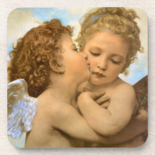 First Kiss (Engeldetails) von Bouguereau Untersetzer