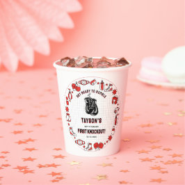 First Knockout Boxing 1st Birthday – Fun Kids Pappbecher