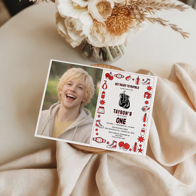 First Knockout Boxing 1st Birthday – Fun Kids Part Einladung (First Knockout Boxing 1st Birthday – Fun Kids Part Invitation
)