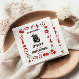 First Knockout Boxing 1st Birthday – Fun Kids Serviette