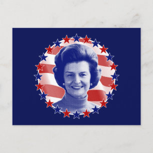 First Lady Betty Ford US Flagge Postkarte