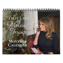 First Lady Melania Trump 2027 Foto Monats-Wandkale