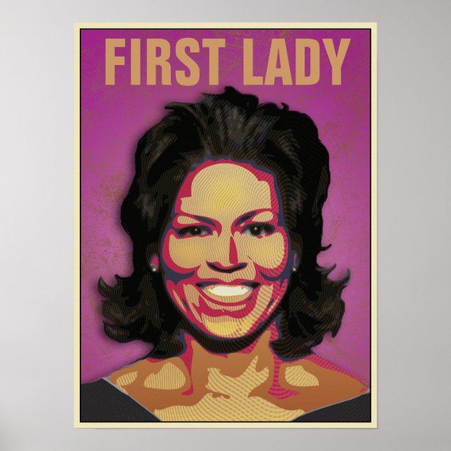 First Lady Michelle Obama - maßgeschneidert Poster (Vorne)