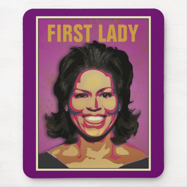 First Lady Michelle Obama Mousepad (Vorne)