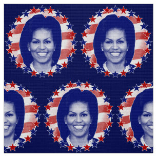 First Lady Michelle Obama US Flagge Stoff