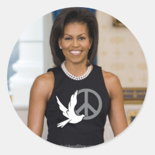 First Lady of Peace Round Stickers