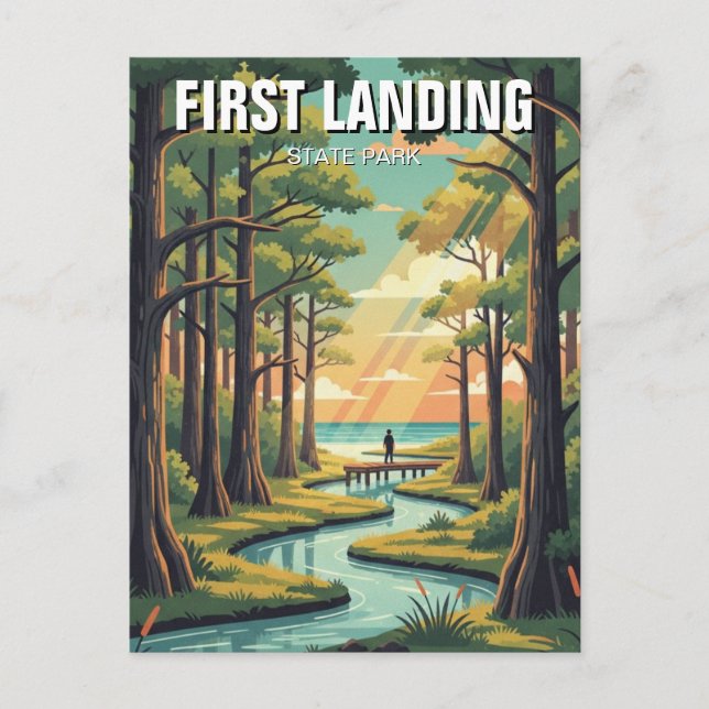 First Landing State Park Virginia Reise Postkarte (Vorderseite)